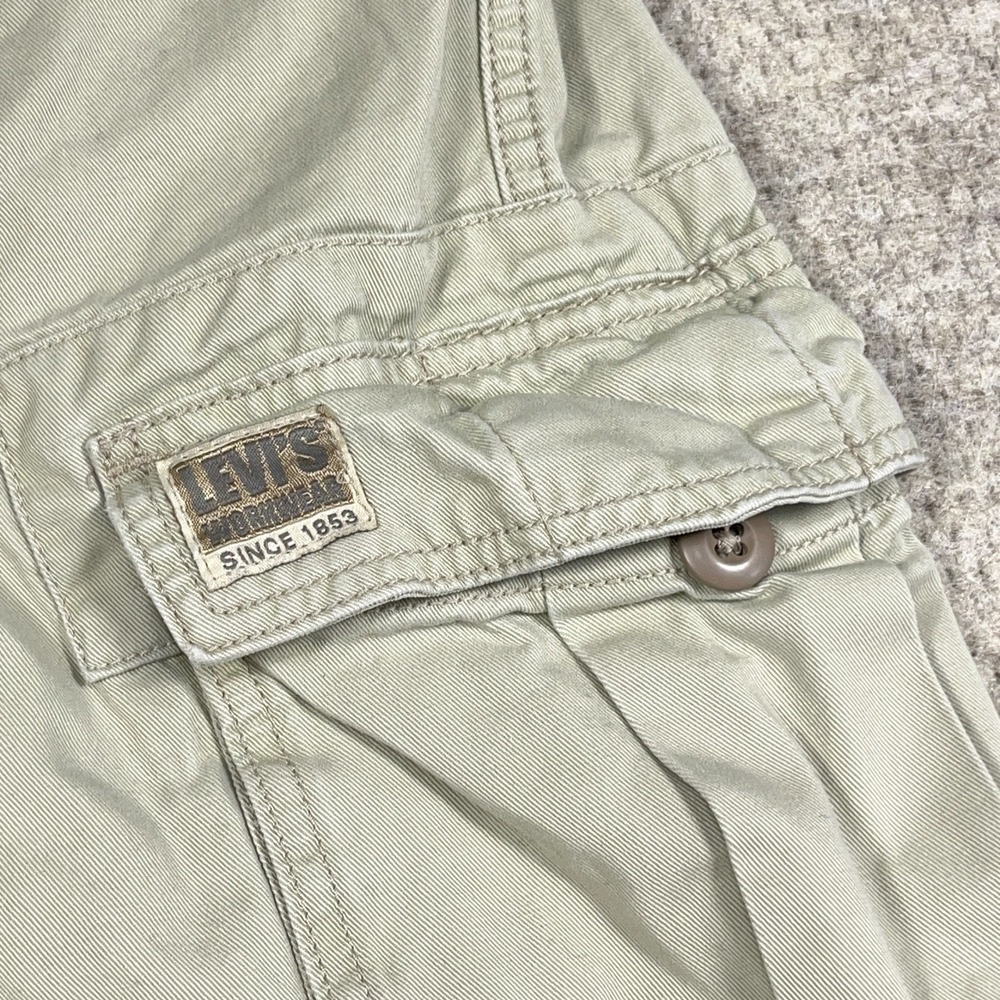 Vintage Levis Cargo Pants Men 36x30 Tan Khaki Twill Baggy Y2K Skate Paratropper - Picture 7 of 16